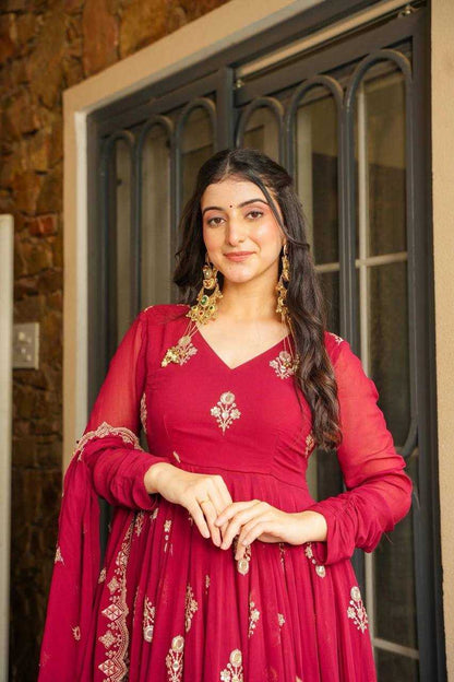 Faux Georgette Gowns