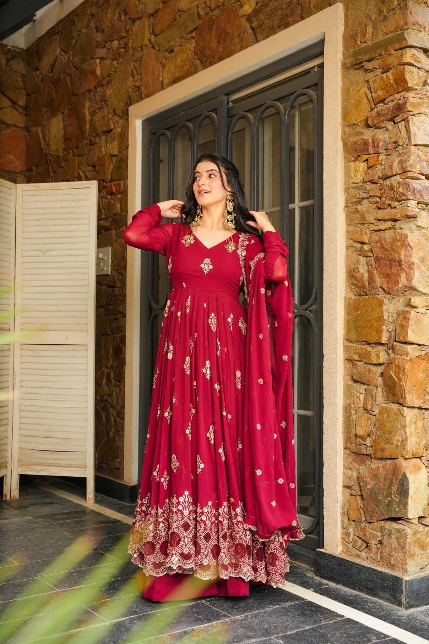 Faux Georgette Gowns