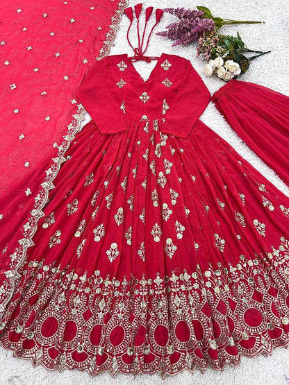 Faux Georgette Gowns