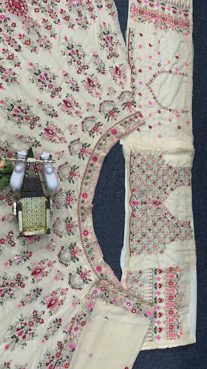 Faux Georgette  Engagement Outfits  Lehengas Wedding Collections