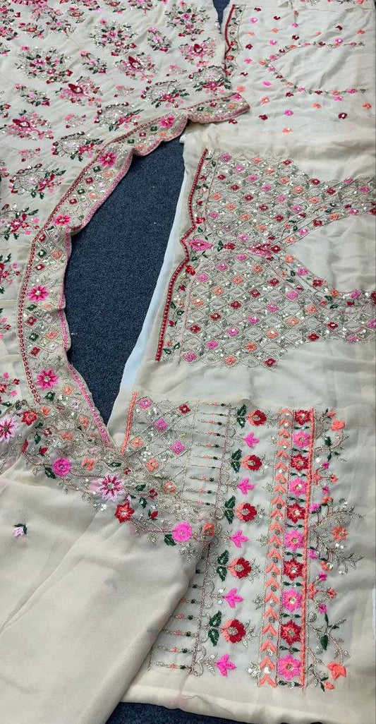 Faux Georgette  Engagement Outfits  Lehengas Wedding Collections