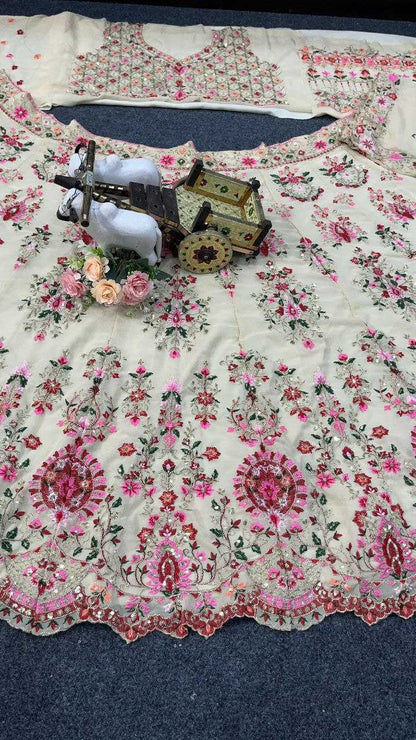 Faux Georgette  Engagement Outfits  Lehengas Wedding Collections