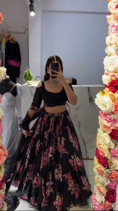 Faux Georgette Lehengas Plus Size Collections