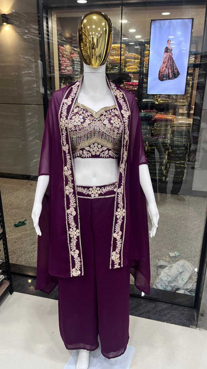Faux Georgette Indo  Western Wears Festive Collections
