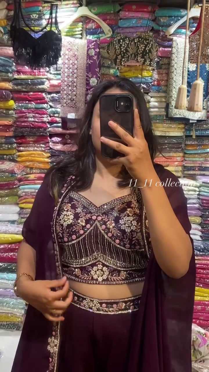 Faux Georgette Indo  Western Wears Festive Collections