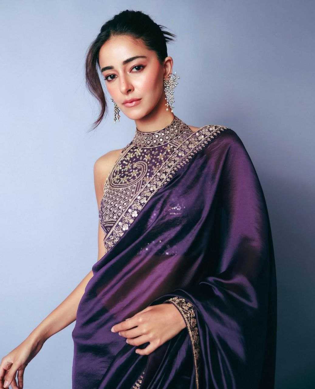 FENDY Lace Border  Ananya Pandey Saree Collection