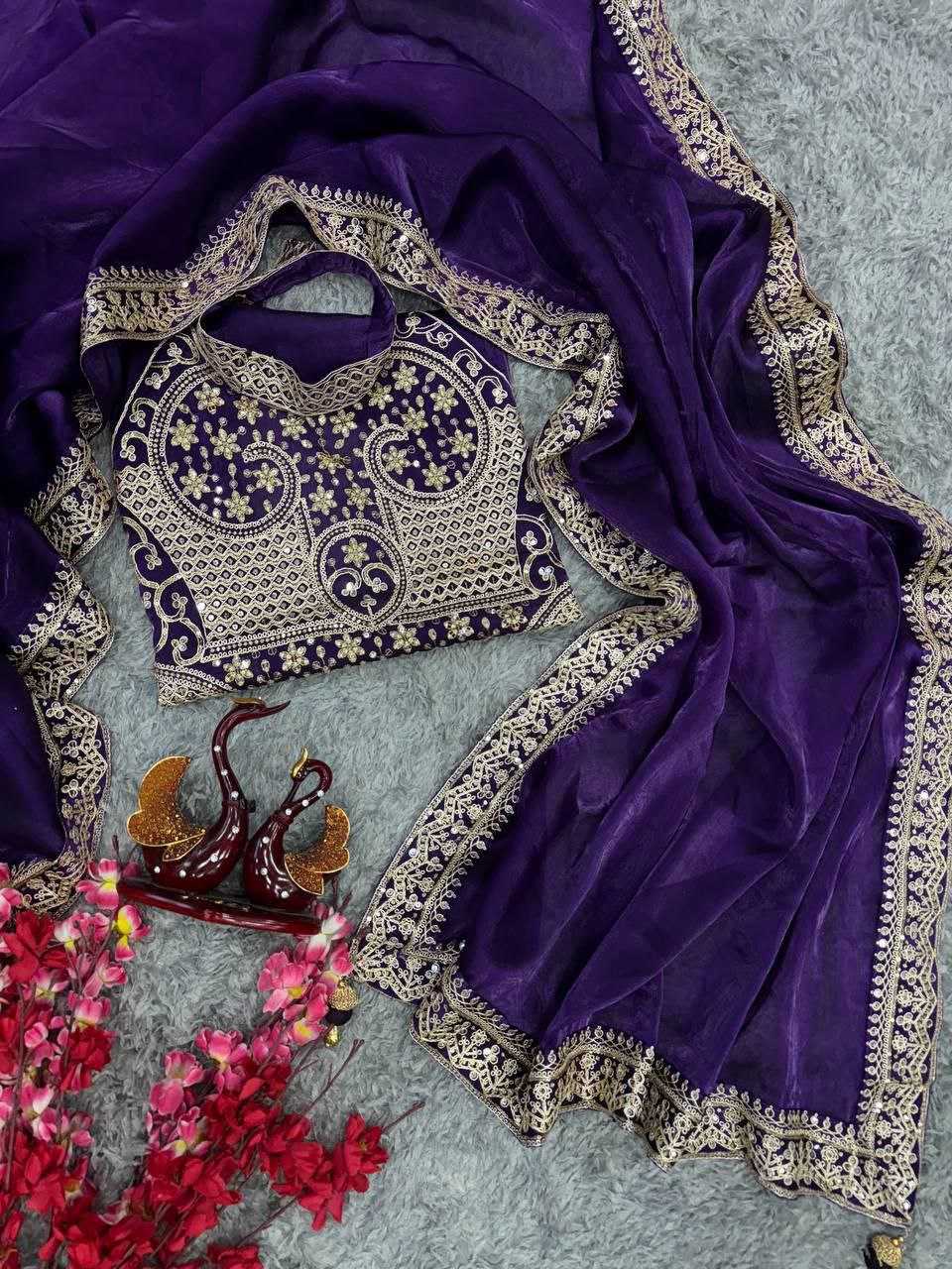 FENDY Lace Border  Ananya Pandey Saree Collection