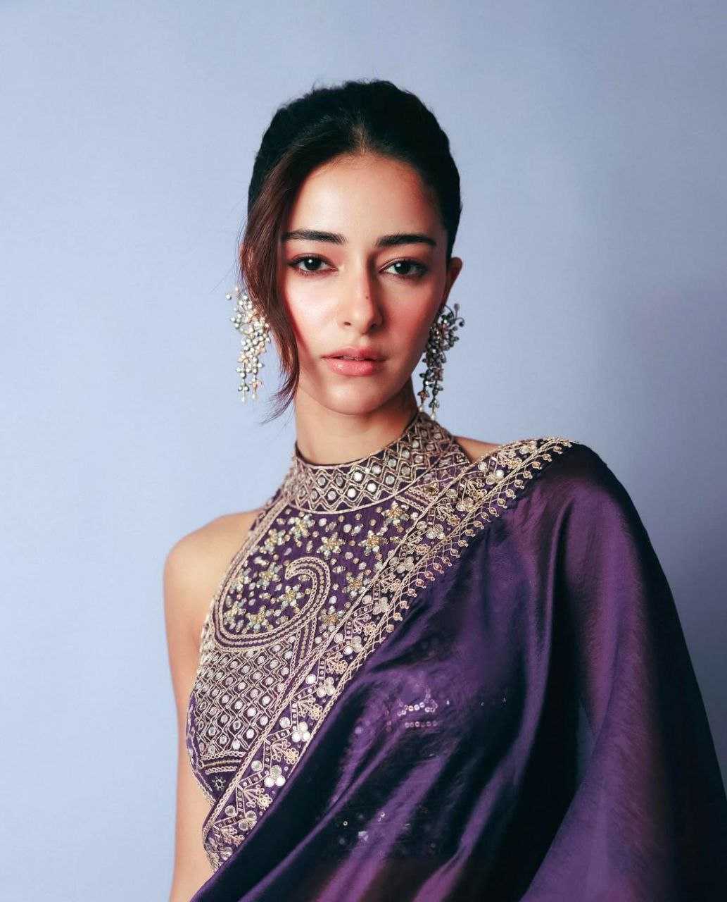FENDY Lace Border  Ananya Pandey Saree Collection