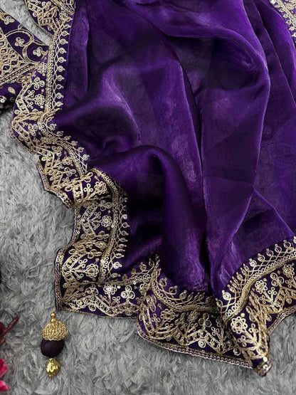 FENDY Lace Border  Ananya Pandey Saree Collection
