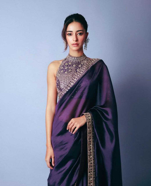 FENDY Lace Border  Ananya Pandey Saree Collection