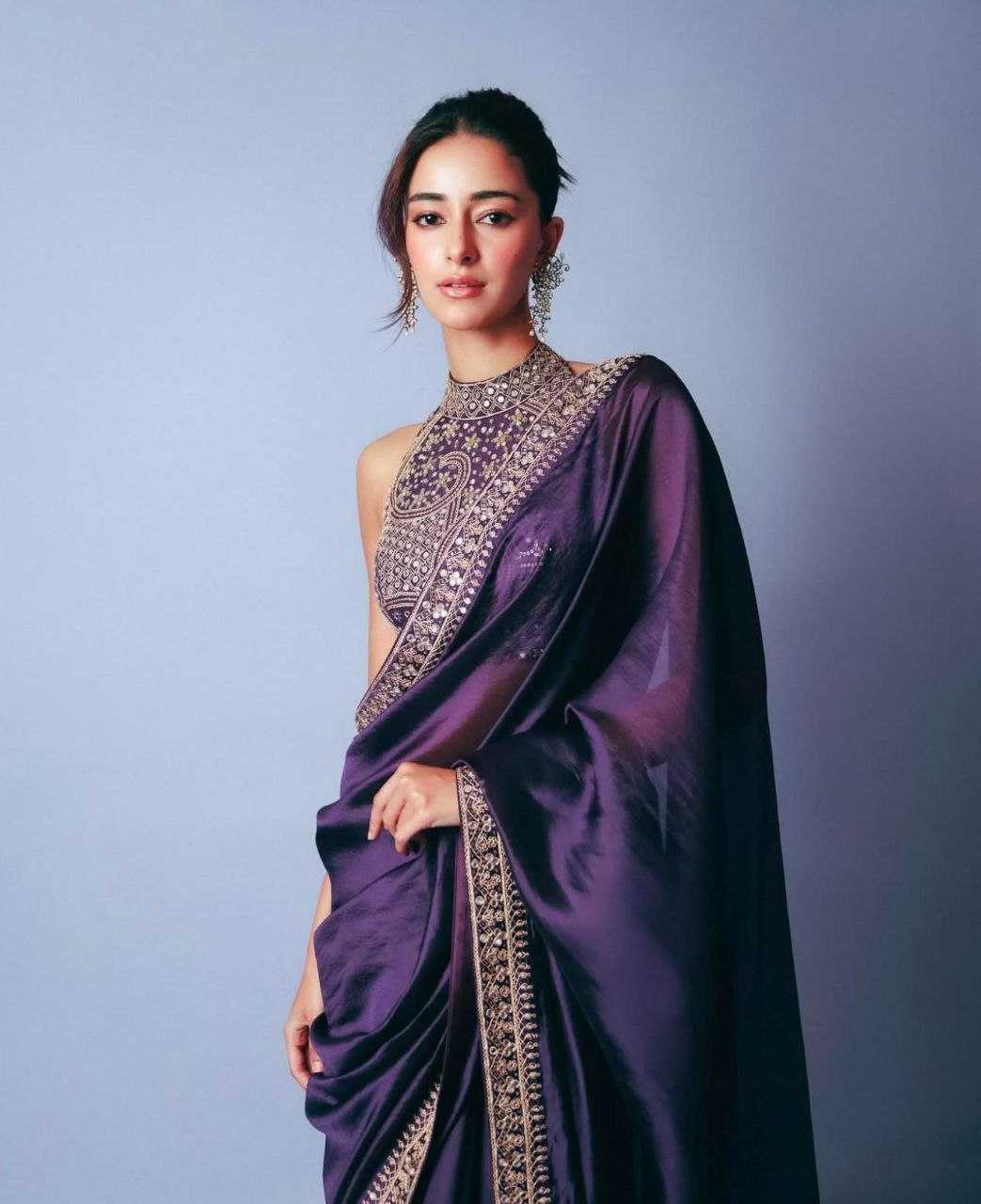 FENDY Lace Border  Ananya Pandey Saree Collection