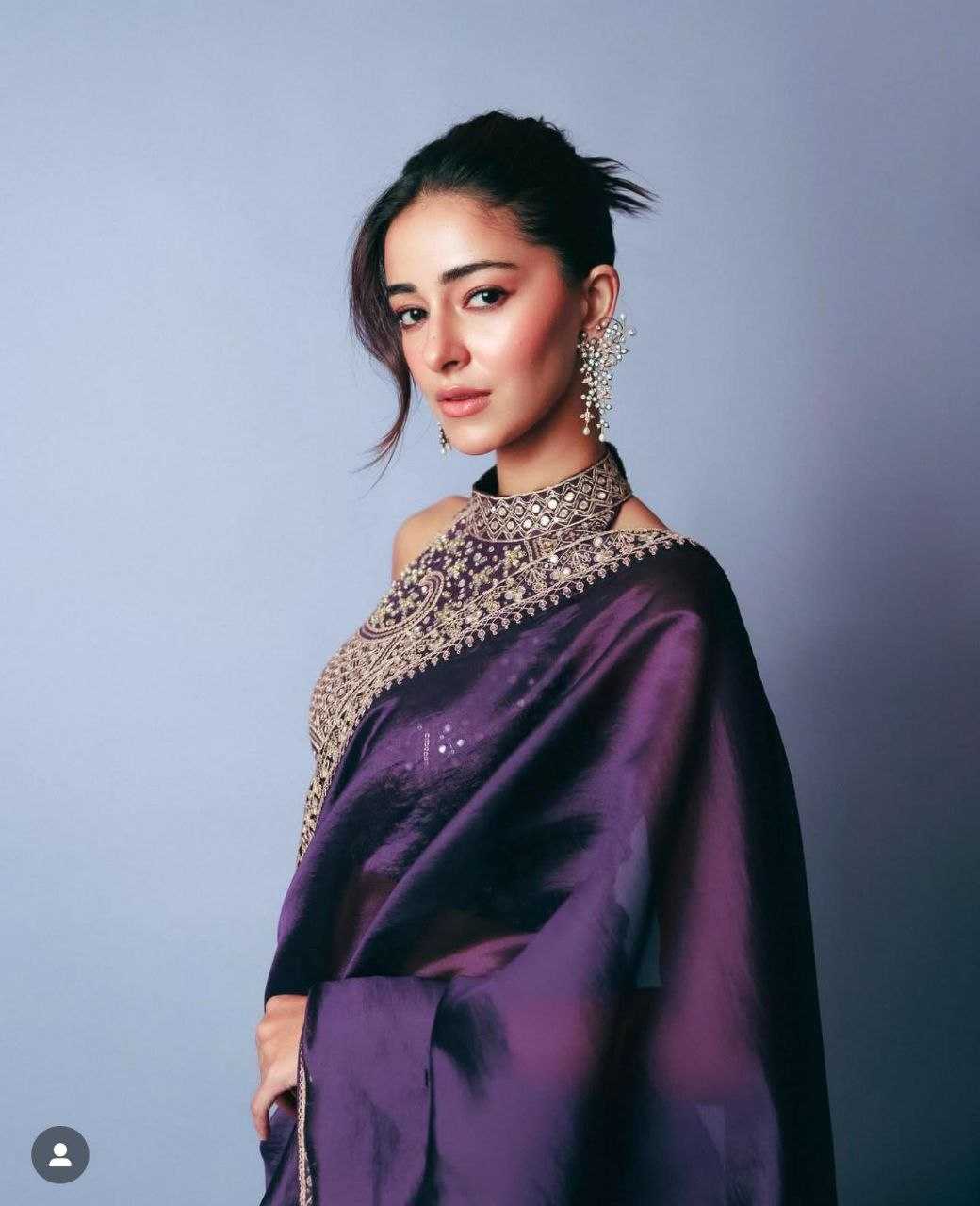 FENDY Lace Border  Ananya Pandey Saree Collection