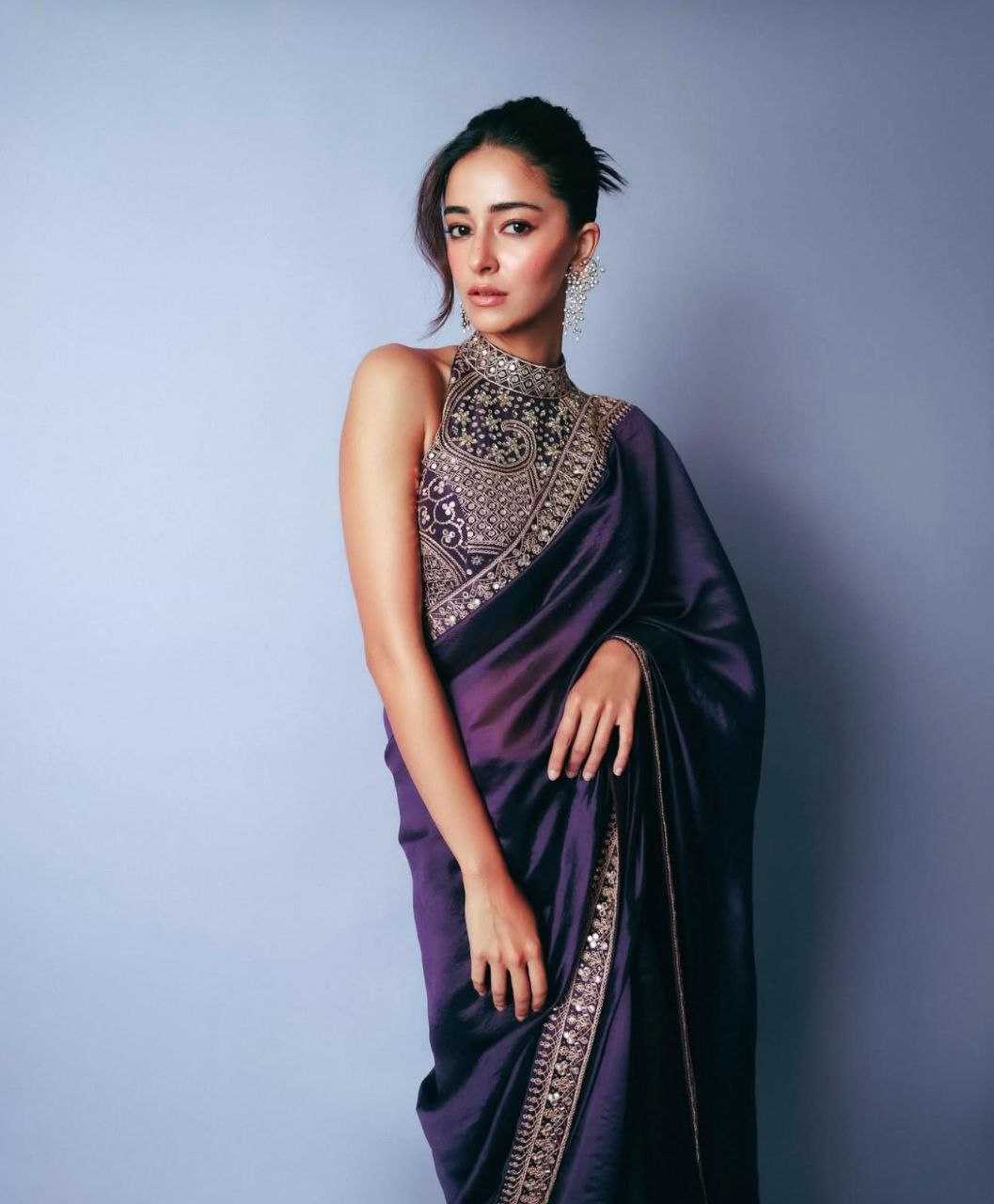 FENDY Lace Border  Ananya Pandey Saree Collection
