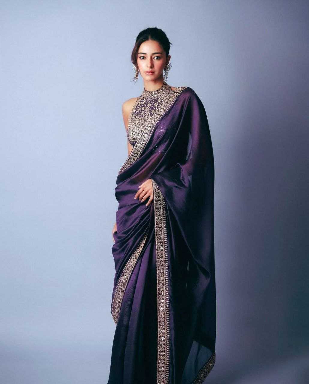FENDY Lace Border  Ananya Pandey Saree Collection