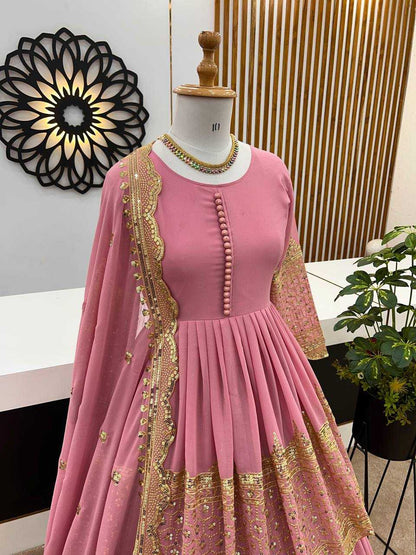 Georgette  Embroidered  Lehengas Wedding Collections