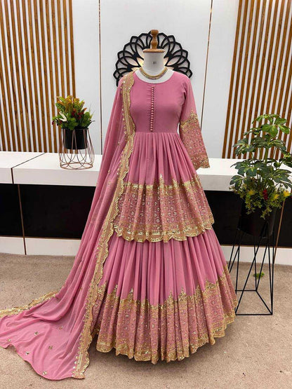 Georgette  Embroidered  Lehengas Wedding Collections