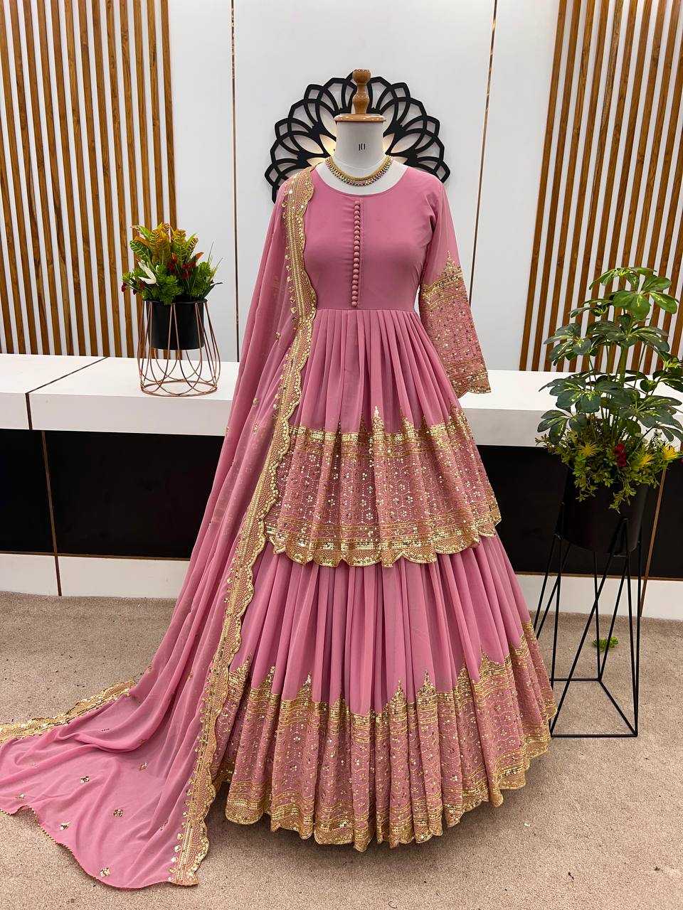 Georgette  Embroidered  Lehengas Wedding Collections
