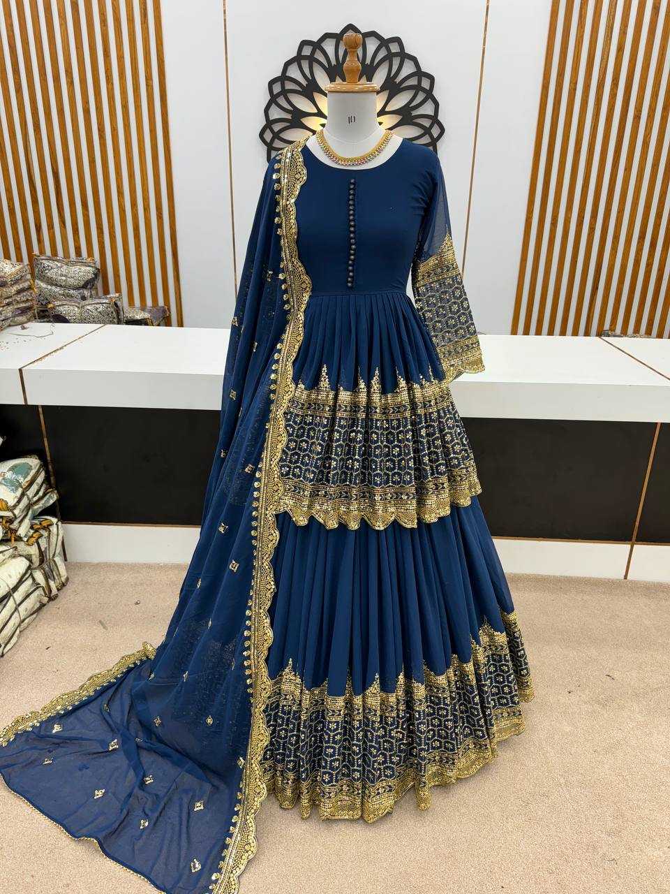 Georgette  Embroidered  Lehengas Wedding Collections