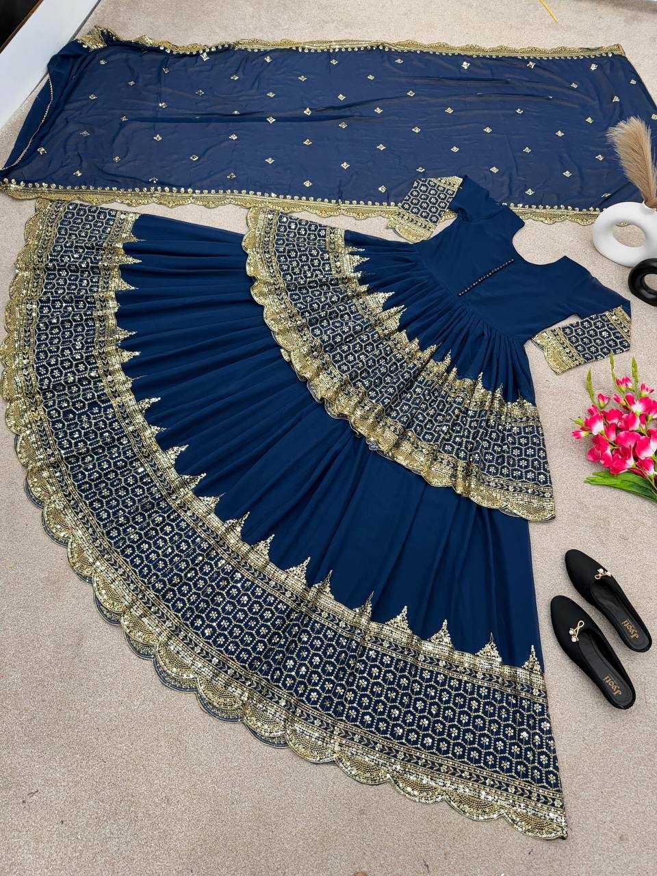 Georgette  Embroidered  Lehengas Wedding Collections