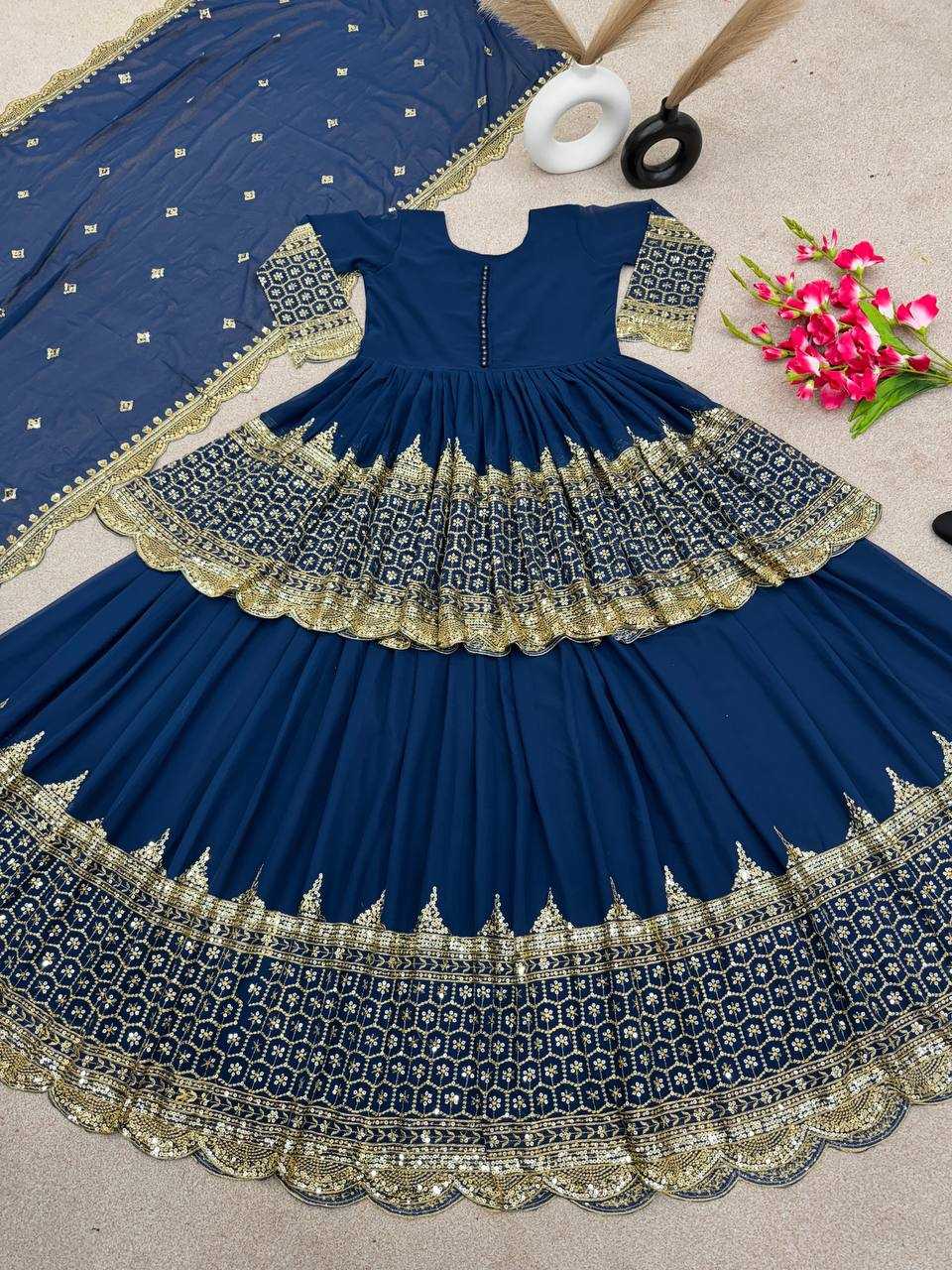 Georgette  Embroidered  Lehengas Wedding Collections