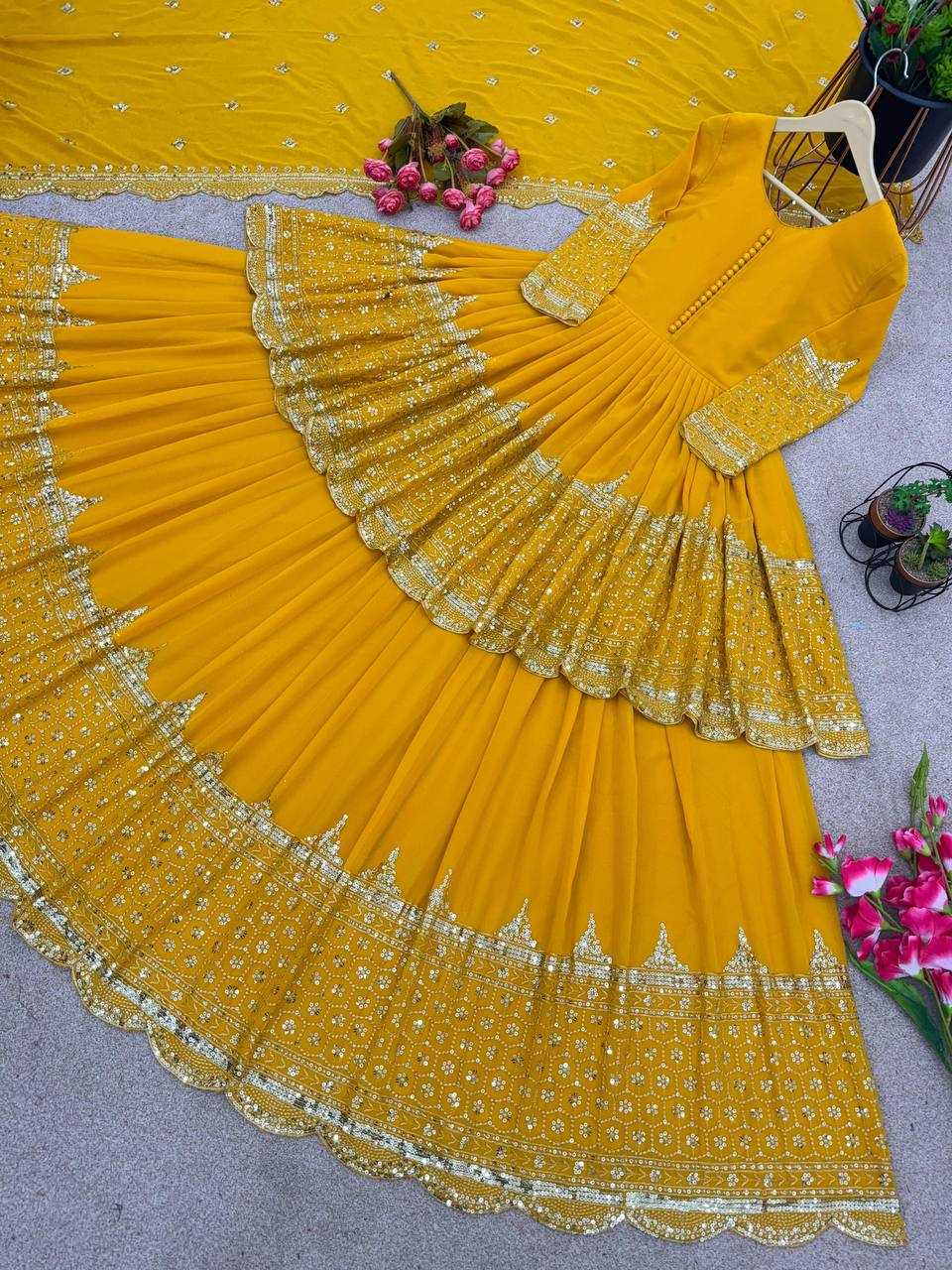 Georgette  Embroidered  Lehengas Wedding Collections