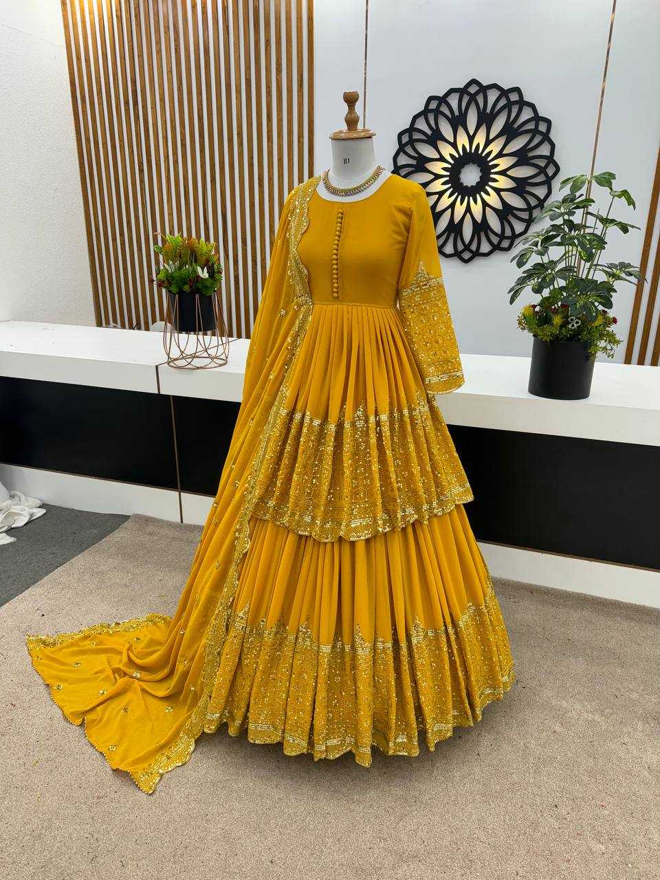 Georgette  Embroidered  Lehengas Wedding Collections