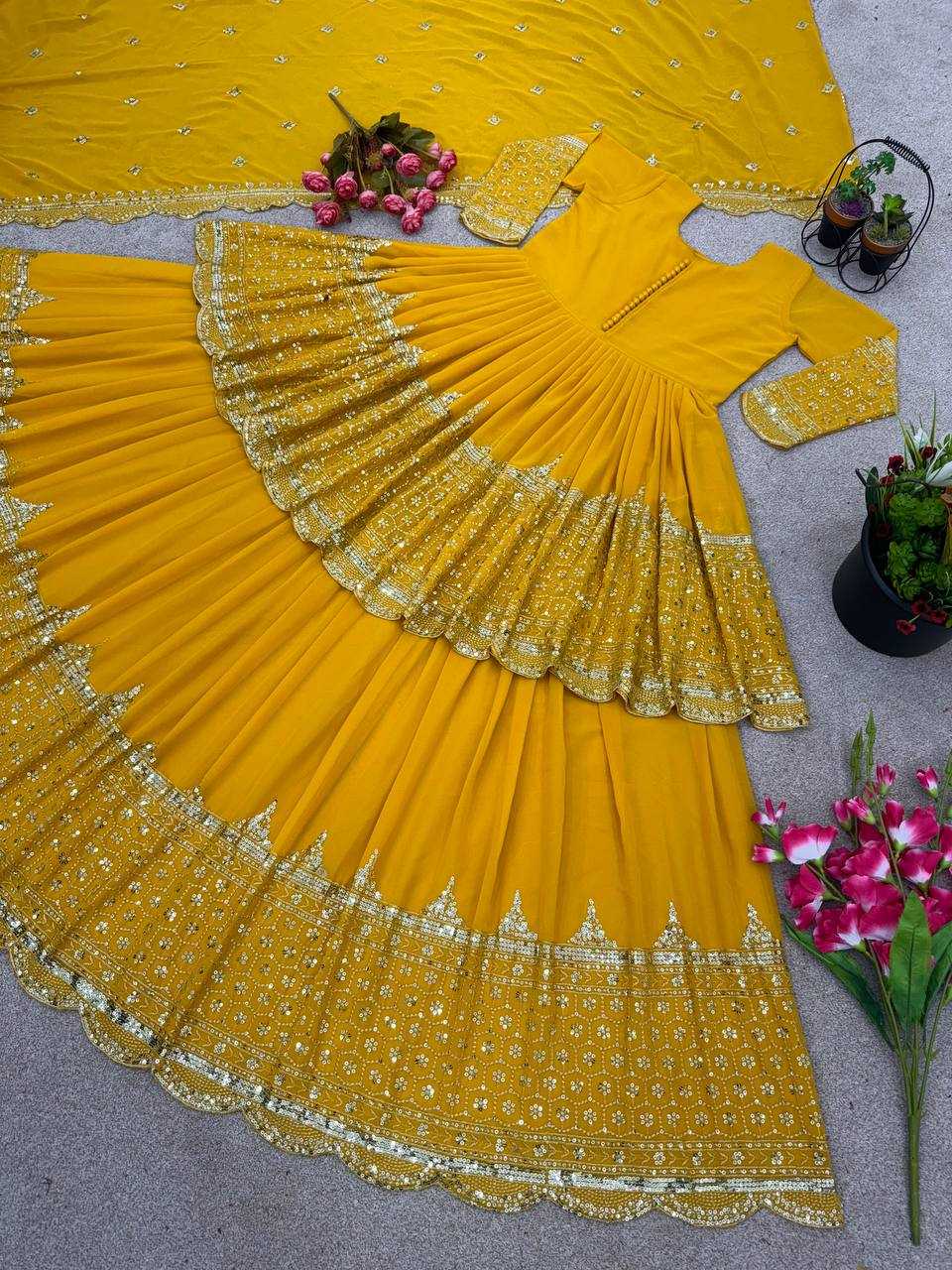 Georgette  Embroidered  Lehengas Wedding Collections