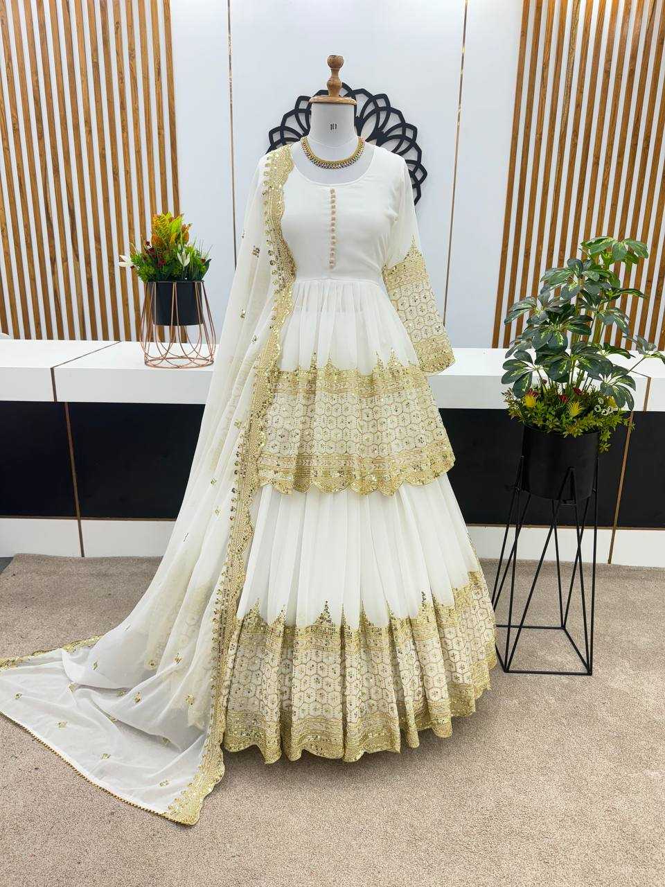 Georgette  Embroidered  Lehengas Wedding Collections