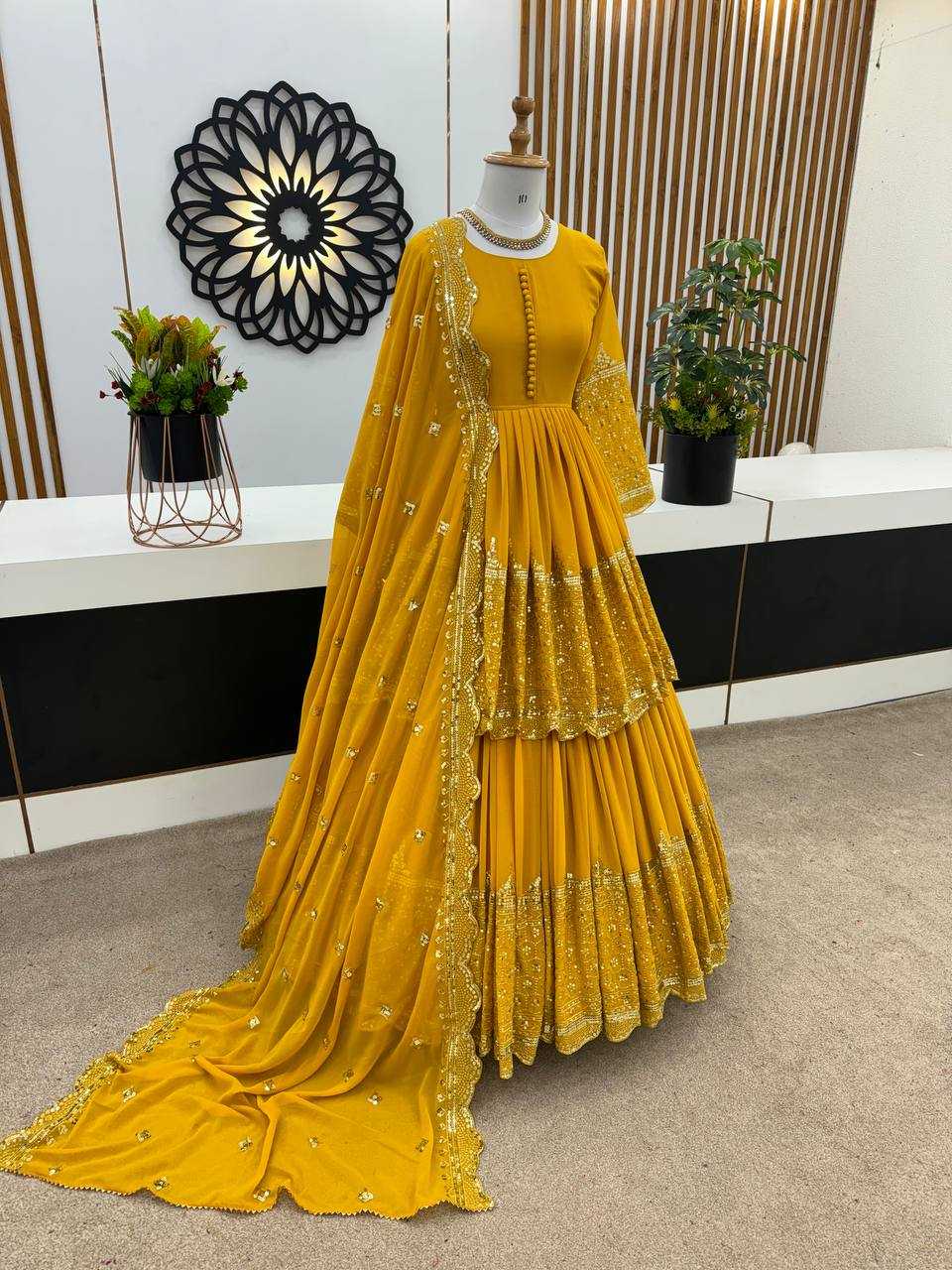 Georgette  Embroidered  Lehengas Wedding Collections