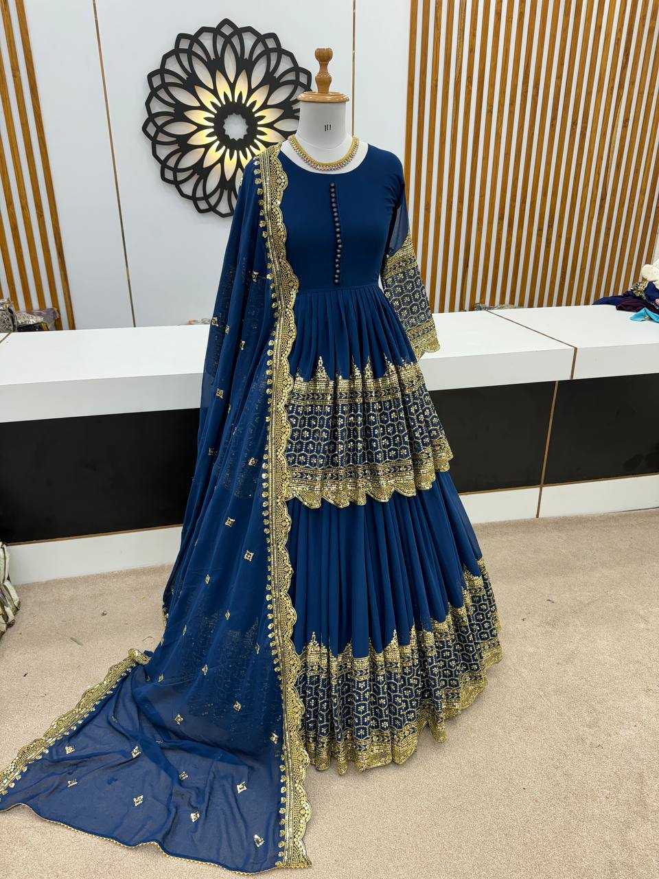 Georgette  Embroidered  Lehengas Wedding Collections