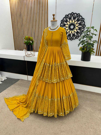 Georgette  Embroidered  Lehengas Wedding Collections