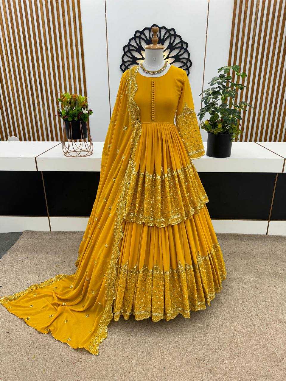 Georgette  Embroidered  Lehengas Wedding Collections