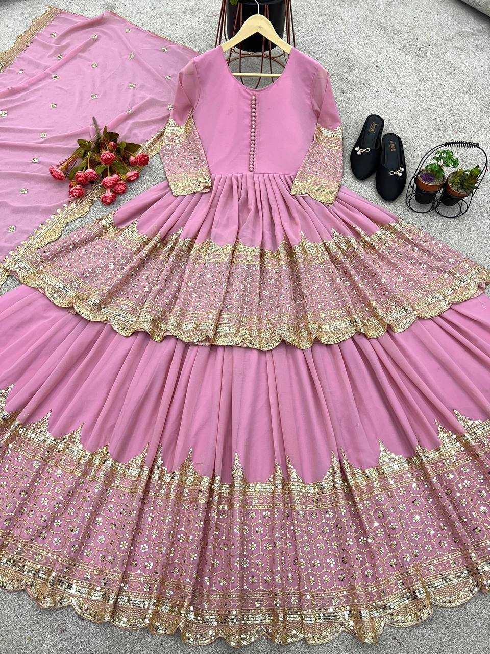 Georgette  Embroidered  Lehengas Wedding Collections