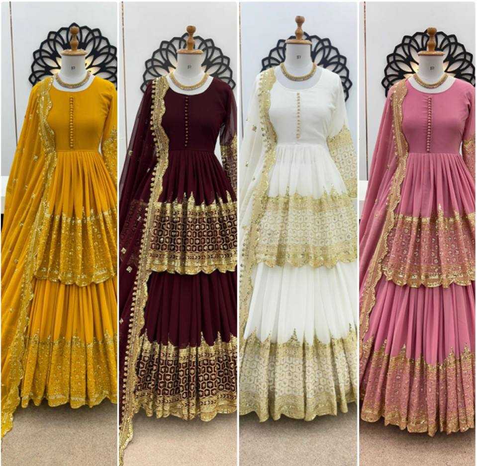 Georgette  Embroidered  Lehengas Wedding Collections