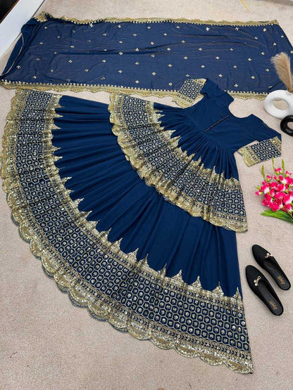 Georgette  Embroidered  Lehengas Wedding Collections