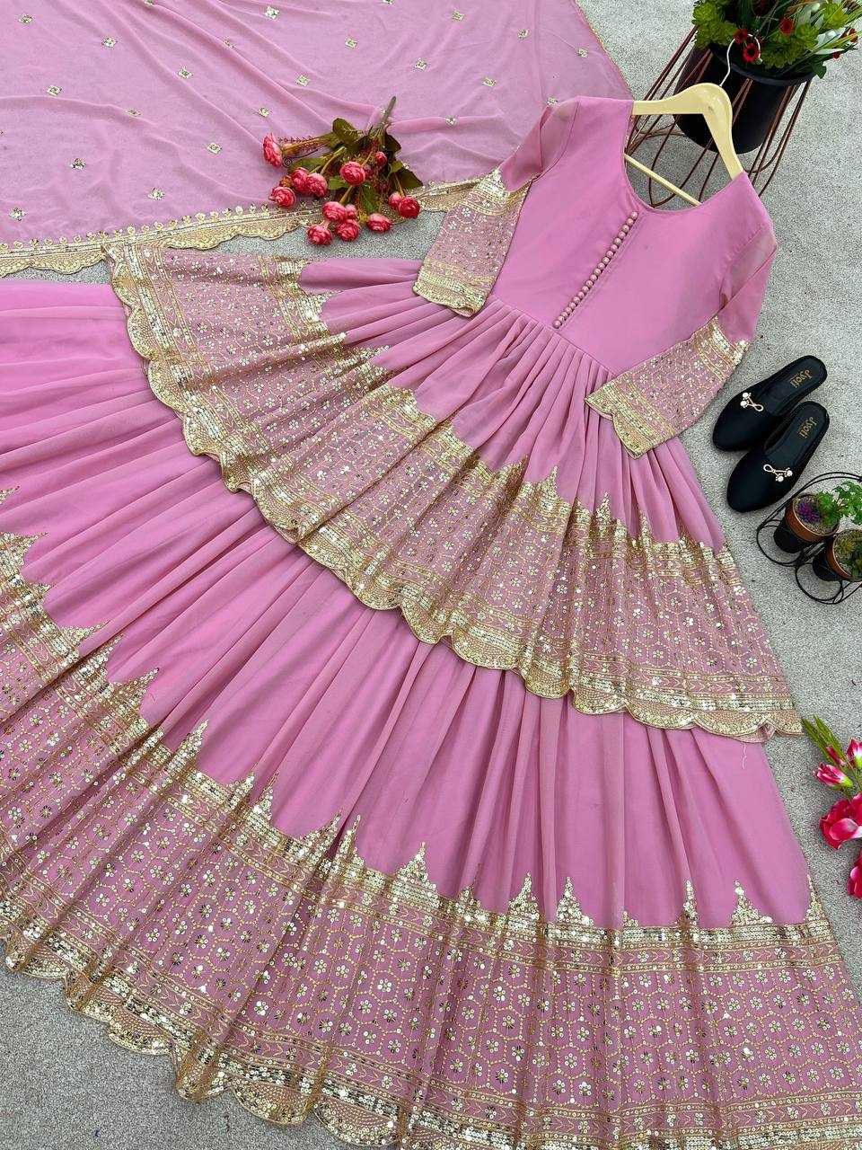Georgette  Embroidered  Lehengas Wedding Collections