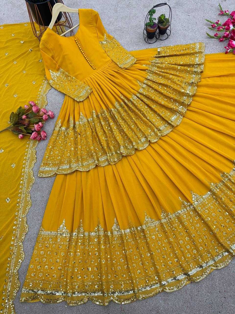 Georgette  Embroidered  Lehengas Wedding Collections