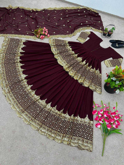 Georgette  Embroidered  Lehengas Wedding Collections