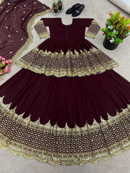 Georgette  Embroidered  Lehengas Wedding Collections