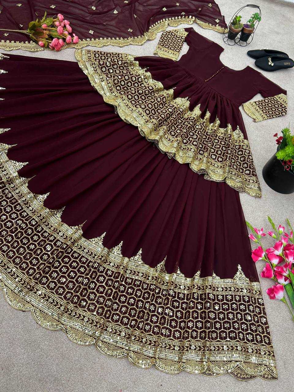 Georgette  Embroidered  Lehengas Wedding Collections