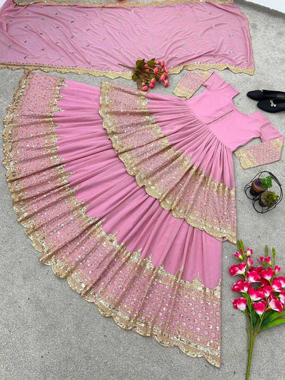 Georgette  Embroidered  Lehengas Wedding Collections