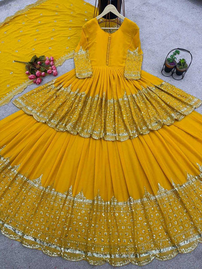 Georgette  Embroidered  Lehengas Wedding Collections