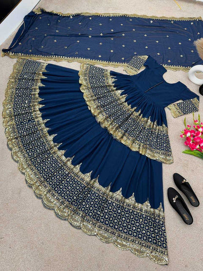 Georgette  Embroidered  Lehengas Wedding Collections