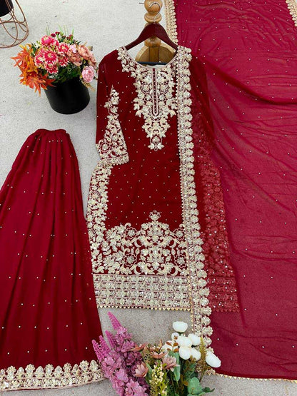 Ynf Georgette Suits & Dresses Wholesale Embroidery Suits Ethnic Dresses Manufacturer