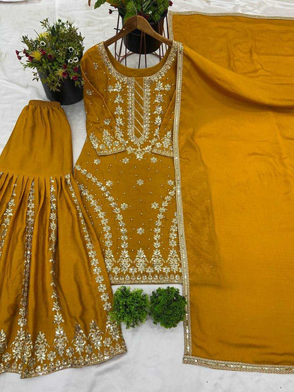 Georgette  Sharara Salwar Suit Wedding Collection