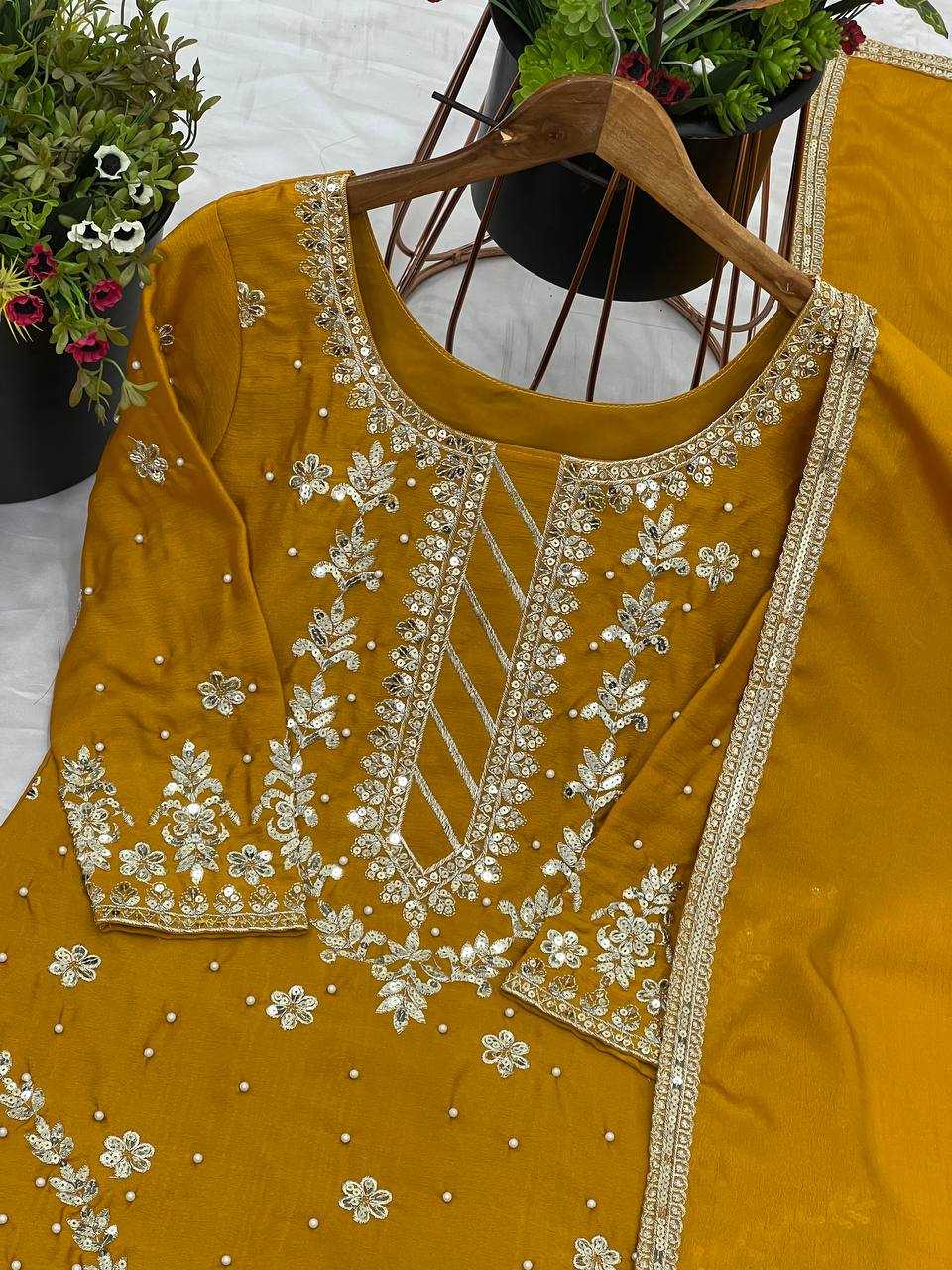 Georgette  Sharara Salwar Suit Wedding Collection