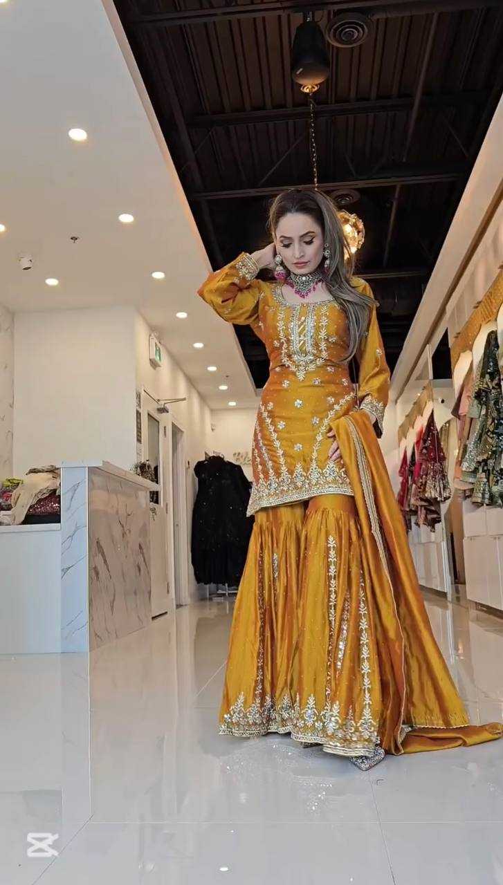 Georgette  Sharara Salwar Suit Wedding Collection