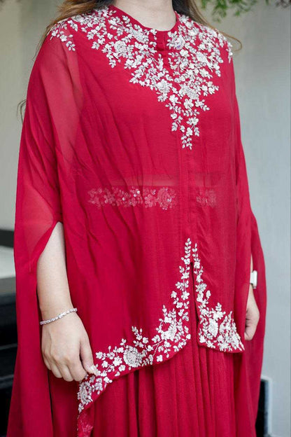 Georgette  Indo-Western Fancy Lehenga