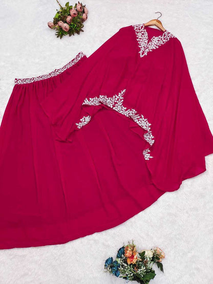 Georgette  Indo-Western Fancy Lehenga