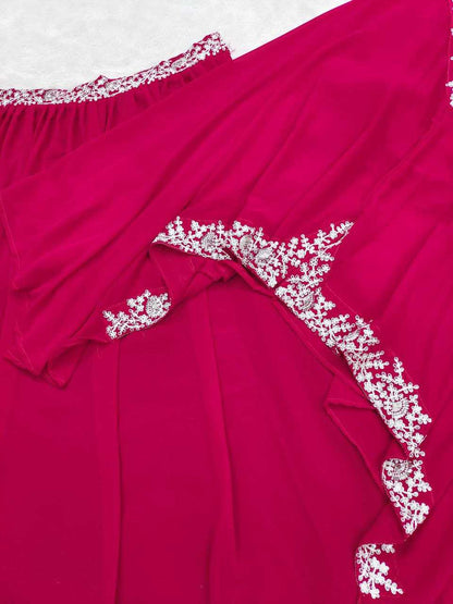 Georgette  Indo-Western Fancy Lehenga